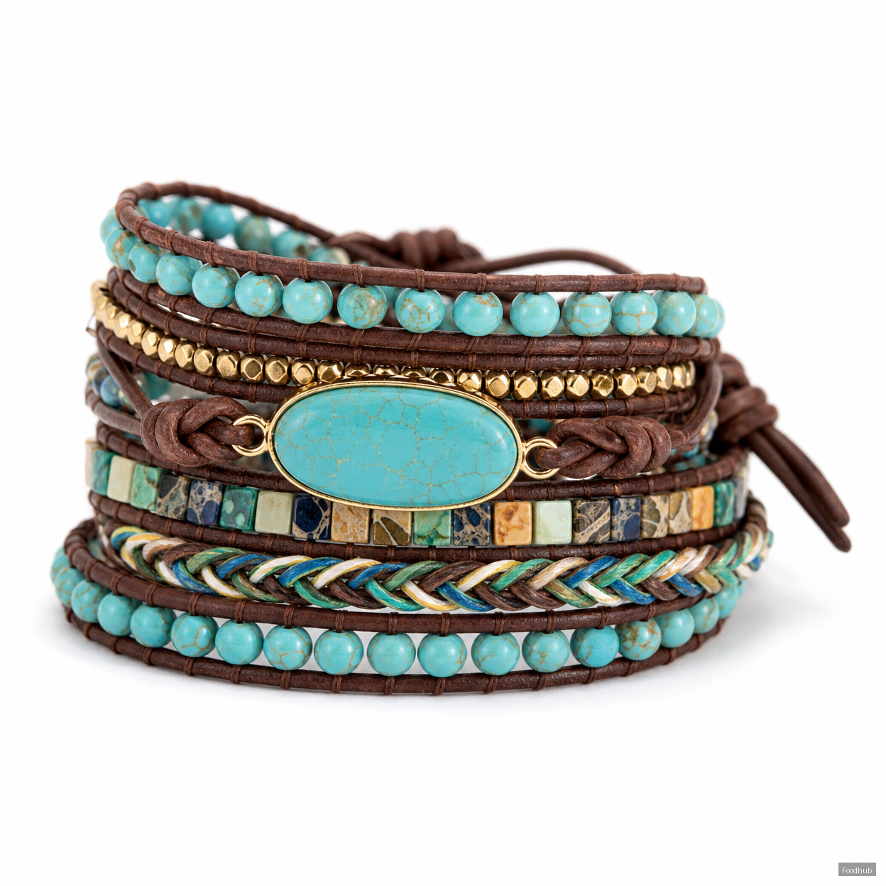 Tribal Stone Wrap Bracelet